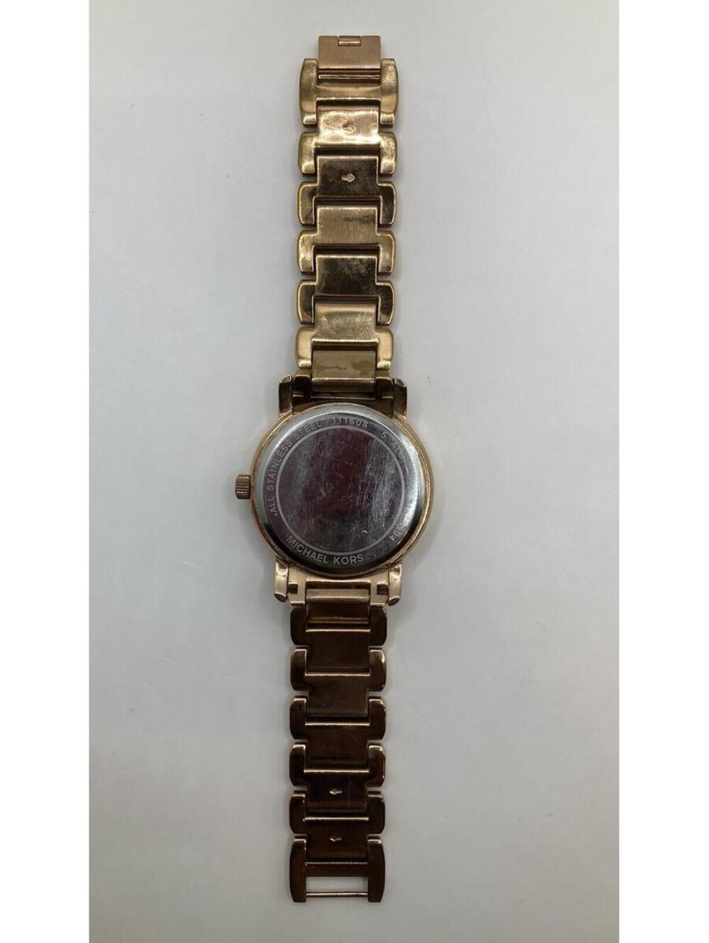Michael Kors MK3394 Runway Rose Gold Crystal Pave Glitz Oversized MK Logo Watch - Picture 5 of 9